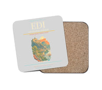 Thumbnail for Edinburgh Airport EDI - Firth Stone Heather Crest Coaster 1-Piece - Light Gray