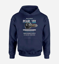 Thumbnail for PEARL 10X design on navy blue hoodie single side