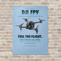 Thumbnail for DJI FPV vertical canvas print - no frame - light blue background