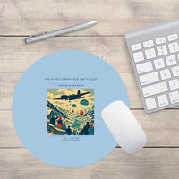 Thumbnail for VINTAGE G4512 - The Supply Drop Over The Valley - Designed Mouse Pads design on lightblue round