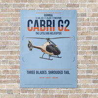 Thumbnail for Guimbal Cabri G2 vertical canvas print - no frame - light blue background