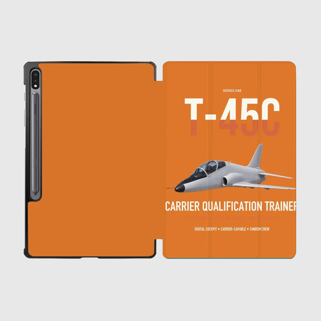 T-45C Goshawk design on orange samsung tablet tablet case