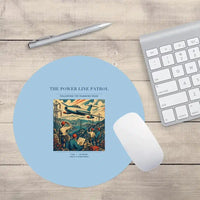 Thumbnail for VINTAGE G4484 - The Power Line Patrol - Designed Mouse Pads design on lightblue round