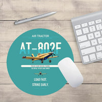 Thumbnail for Air Tractor AT-802F design on turquoise round mouse pad