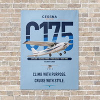 Thumbnail for Cessna 175 Skylark vertical canvas print - no frame - light blue background