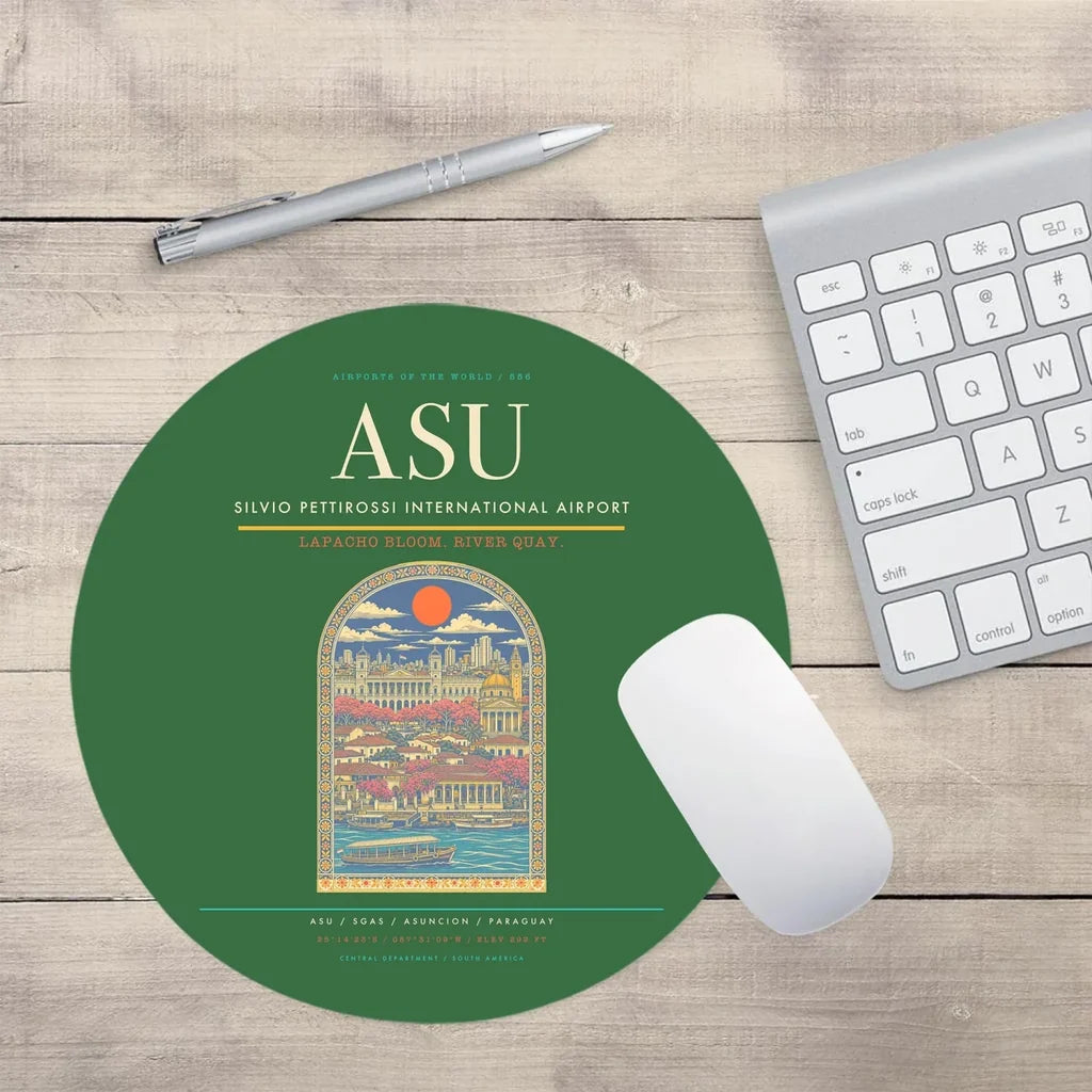 Silvio Pettirossi International Airport ASU Mouse-Pad Round - Green