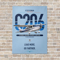 Thumbnail for Cessna 206 Stationair vertical canvas print - no frame - light blue background