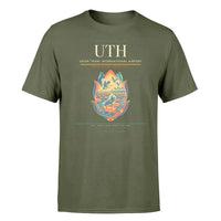 Thumbnail for Udon Thani International Airport (UTH) T-Shirt single-side front print in Green Army | udon-thani-international-airport-uth-double-side-t-shirt