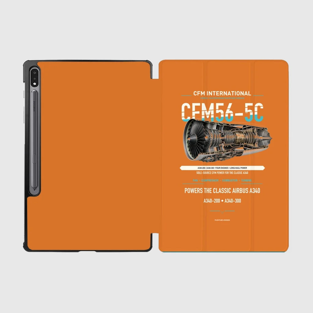 CFM56-5C design on orange samsung tablet tablet case