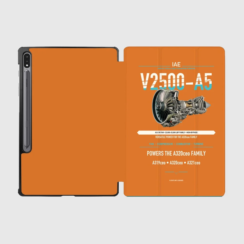 V2500-A5 design on orange samsung tablet tablet case