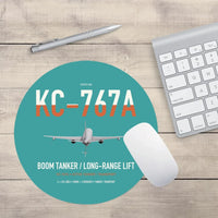 Thumbnail for Boeing KC-767A design on turquoise round mouse pad