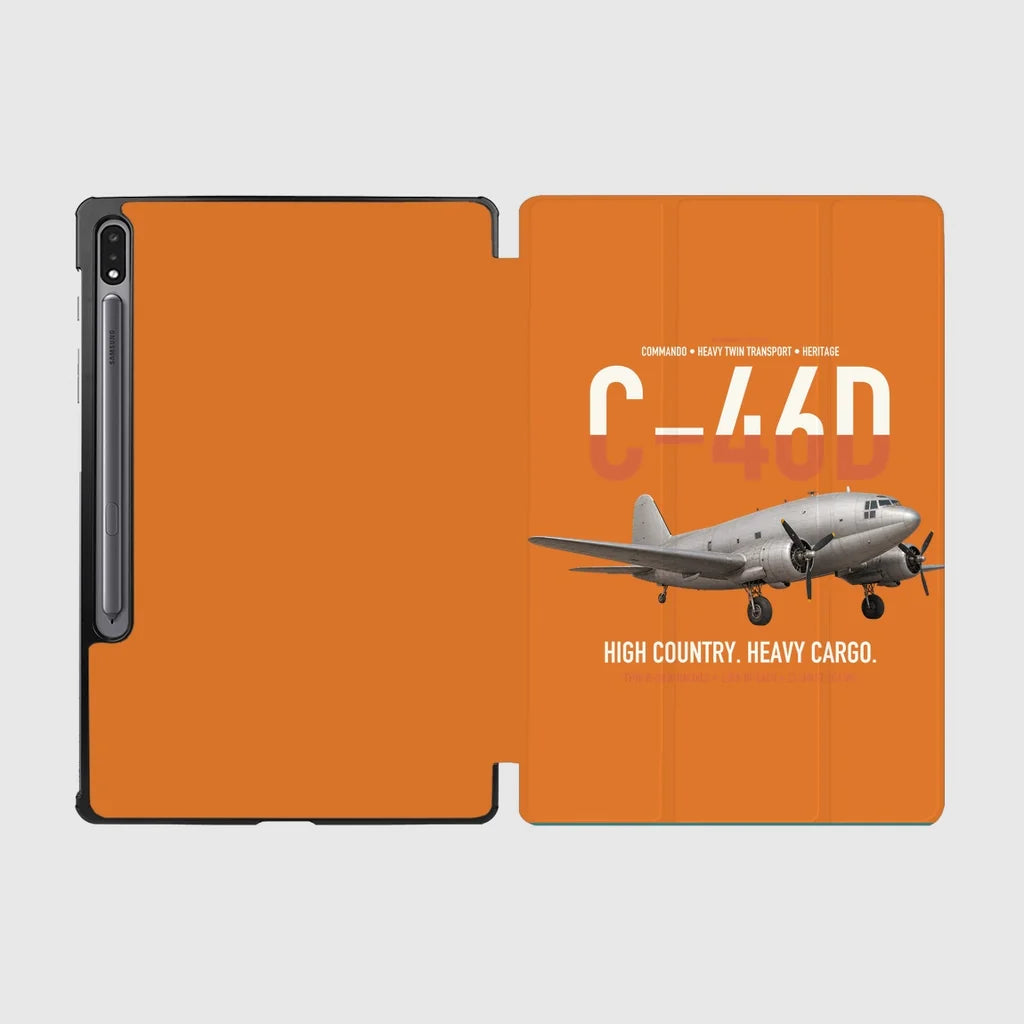 C-46D Commando design on orange samsung tablet tablet case