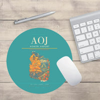 Thumbnail for Aomori Airport (AOJ) design on turquoise round mouse pad