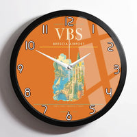 Thumbnail for Brescia Airport (VBS) design on orange framed wall clock