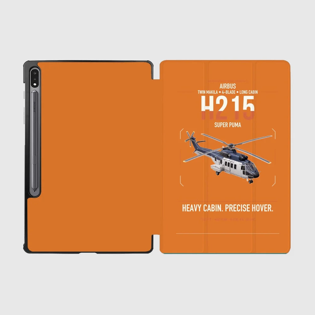 Airbus H215 design on orange samsung tablet tablet case