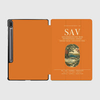 Thumbnail for Savannah-Hilton Head International Airport (SAV) design on orange samsung tablet tablet case
