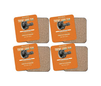 Thumbnail for Embraer ERJ145 design on orange 4 pieces set coaster