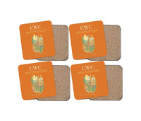 Thumbnail for Chernivtsi International Airport (CWC) design on orange 4 pieces set coaster