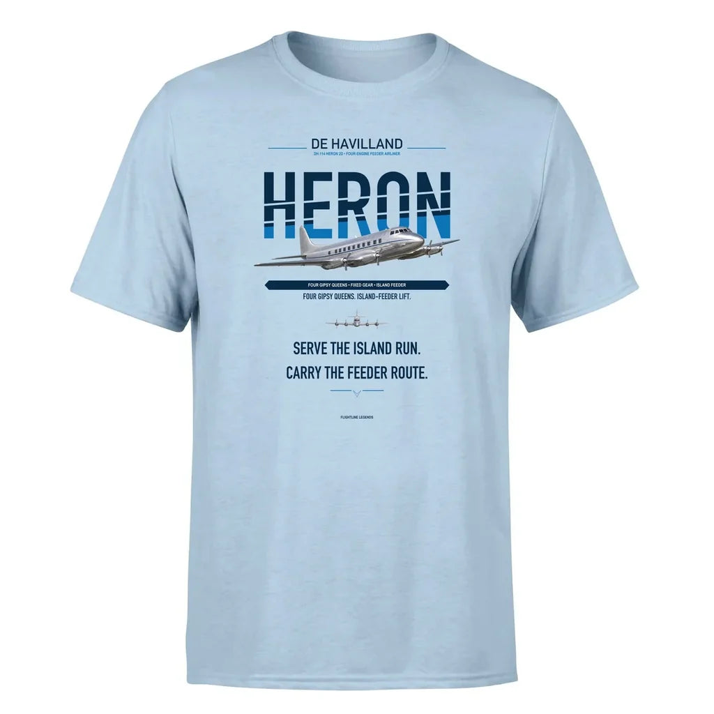 de Havilland DH.114 Heron 2D design on light blue single side