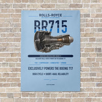 Thumbnail for BR715 vertical canvas print - no frame - light blue background