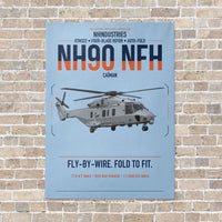 Thumbnail for NHIndustries NH90 NFH Caïman vertical canvas print - no frame - light blue background