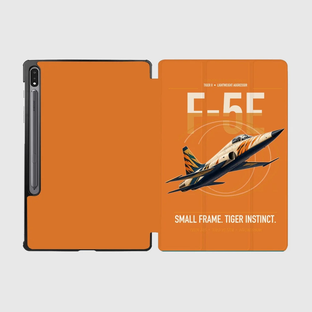 F-5E Tiger II design on orange samsung tablet tablet case