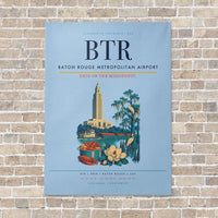 Thumbnail for Baton Rouge Metropolitan Airport BTR - Canvas No Frame - Light Blue