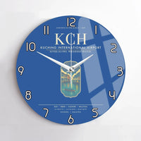 Thumbnail for Kuching International Airport KCH Wall-Clock No-Frame - Blue
