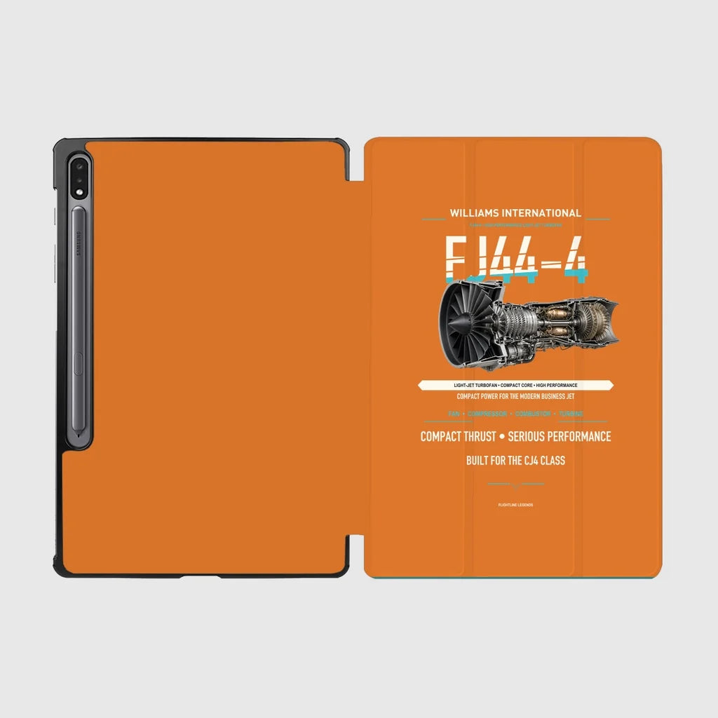 FJ44-4 design on orange samsung tablet tablet case