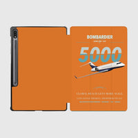 Thumbnail for Bombardier Global 5000 design on orange samsung tablet tablet case