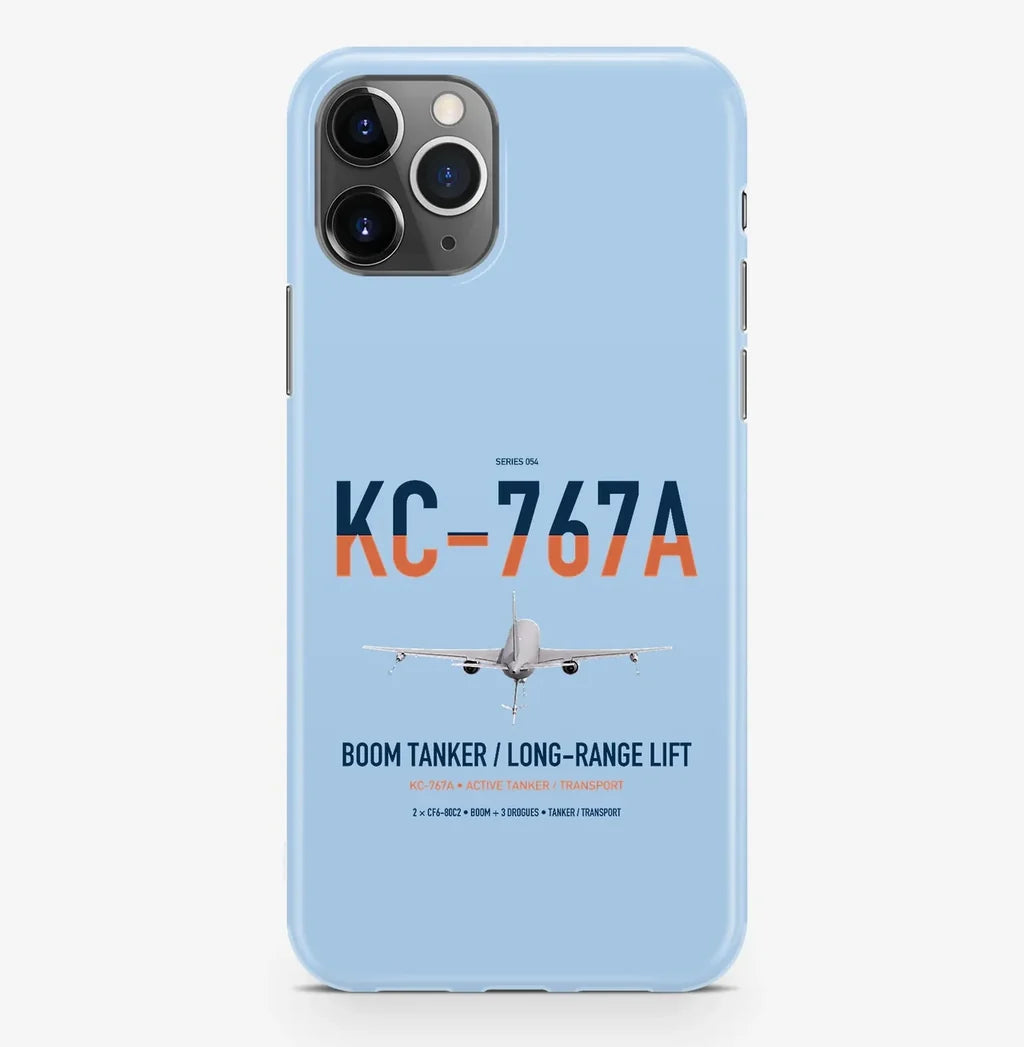 Boeing KC-767A design on light blue magsafe iphone case, for iPhone Pro Max