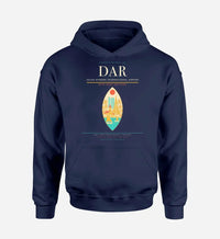 Thumbnail for Julius Nyerere International Airport (DAR) design on navy blue hoodie single-side print