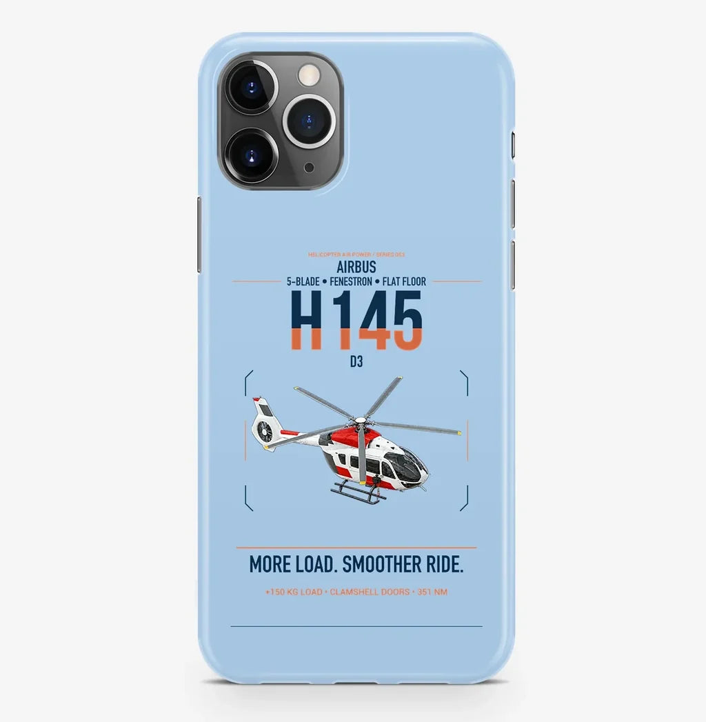 Airbus H145 D3 design on light blue magsafe iphone case, for iPhone Pro Max