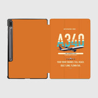 Thumbnail for Airbus A340-600 design on orange samsung tablet tablet case