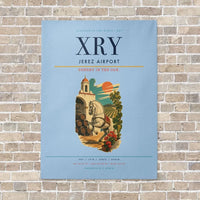 Thumbnail for Jerez Airport XRY vertical canvas print - no frame - light blue background