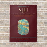 Thumbnail for Luis Munoz Marin International Airport San Juan SJU - Canvas Framed - Dark Red