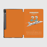 Thumbnail for Bombardier Learjet 23 design on orange samsung tablet tablet case