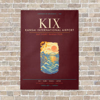 Thumbnail for Kansai International Airport Osaka KIX - Canvas Framed - Dark Red
