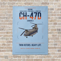 Thumbnail for Boeing CH-47D vertical canvas print - no frame - light blue background
