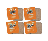 Thumbnail for M250-B17F design on orange 4 pieces set coaster