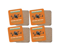 Thumbnail for BRINC Responder design on orange 4 pieces set coaster