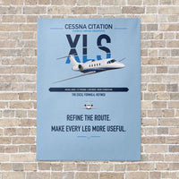 Thumbnail for Cessna Citation XLS vertical canvas print - no frame - light blue background