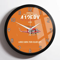 Thumbnail for SUBARU Bell 412EPX design on orange framed wall clock