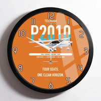 Thumbnail for Tecnam P2010 design on orange framed wall clock