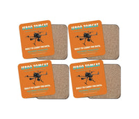 Thumbnail for Inspired Flight IF800 Tomcat design on orange 4 pieces set coaster