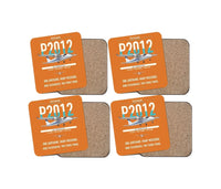 Thumbnail for Tecnam P2012 Traveller design on orange 4 pieces set coaster