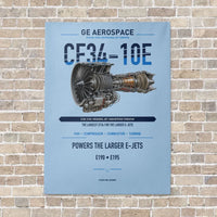 Thumbnail for CF34-10E vertical canvas print - no frame - light blue background