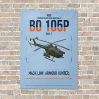 Thumbnail for MBB BO 105P PAH-1 vertical canvas print - no frame - light blue background
