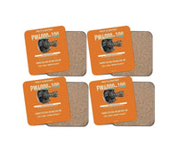 Thumbnail for PW4000-100 design on orange 4 pieces set coaster