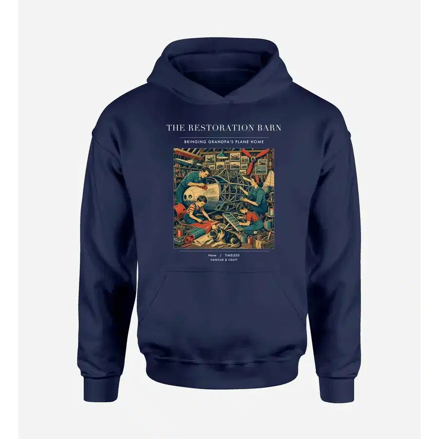 VINTAGE G4143 - The Restoration Barn - Premium Hoodie design on navyblue premium